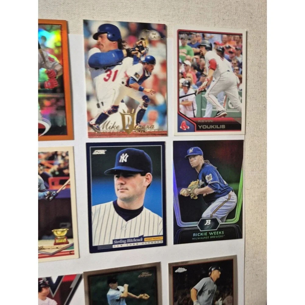 Baseball Card Lot David Ortiz Chrome Mike Piazza Cal Ripken Rickie Weeks Justin